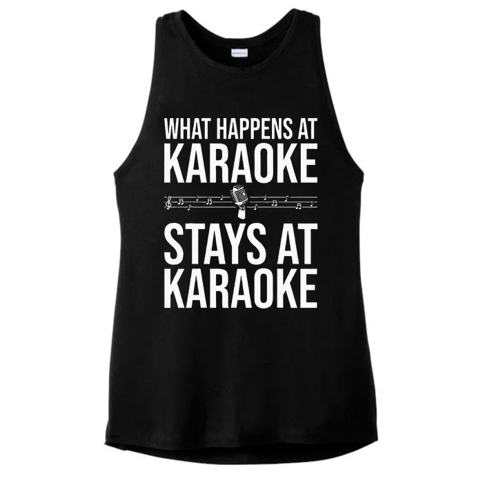 Funny Karaoke Designs For Men Women Singers Music Lovers Ladies Tri-Blend Wicking Tank