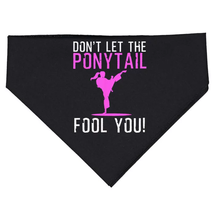 Funny Karate Design For  Karate Kick Martial Art USA-Made Doggie Bandana