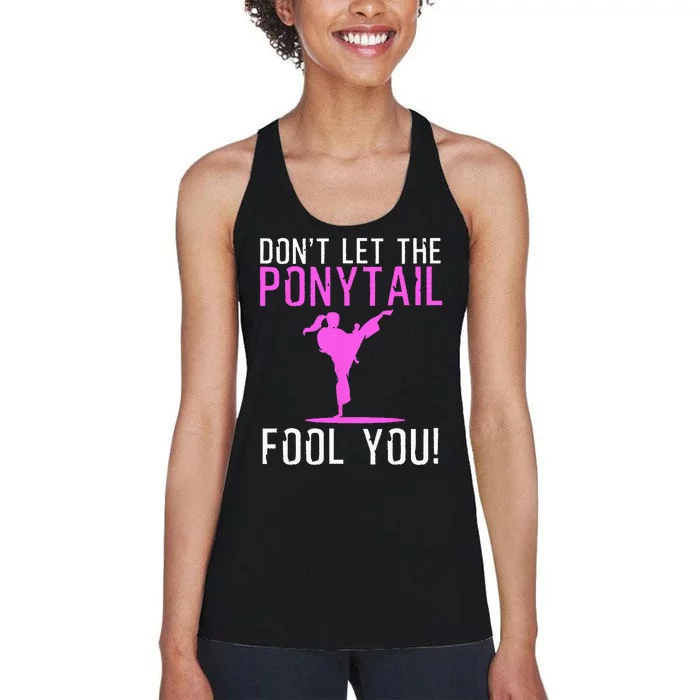 Funny Karate Design For  Karate Kick Martial Art Women's Racerback Tank