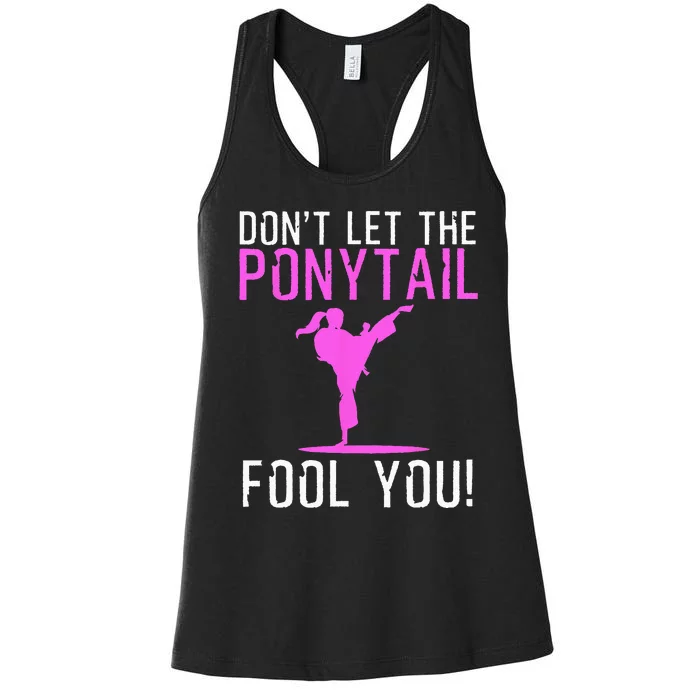 Funny Karate Design For  Karate Kick Martial Art Women's Racerback Tank