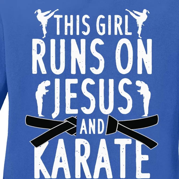 Funny Karate Design Karate Martial Art Lover Ladies Long Sleeve Shirt