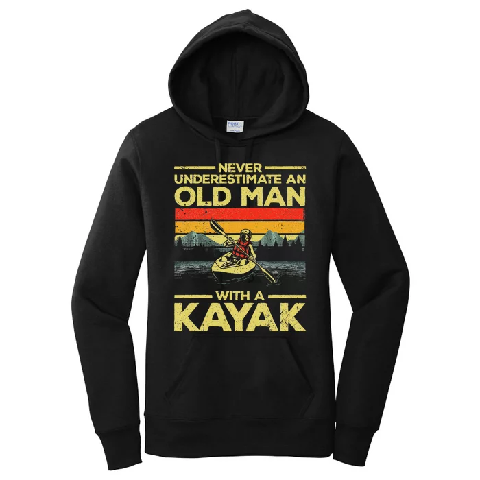 Funny Kayaking Design Grandpa Kayaker Kayak Lovers Women's Pullover Hoodie