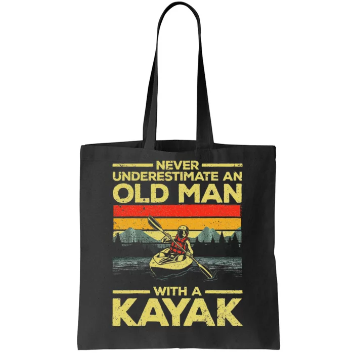 Funny Kayaking Design Grandpa Kayaker Kayak Lovers Tote Bag