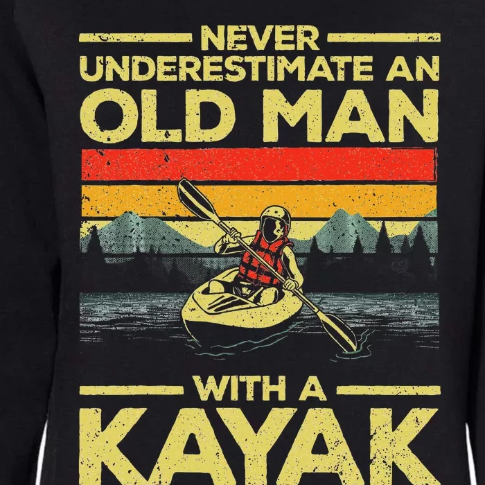 Funny Kayaking Design Grandpa Kayaker Kayak Lovers Womens California Wash Sweatshirt