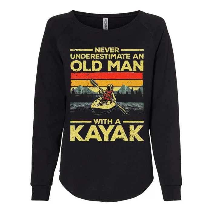 Funny Kayaking Design Grandpa Kayaker Kayak Lovers Womens California Wash Sweatshirt