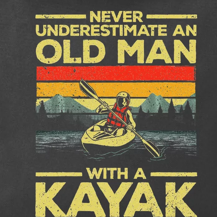 Funny Kayaking Design Grandpa Kayaker Kayak Lovers Zip Tote Bag