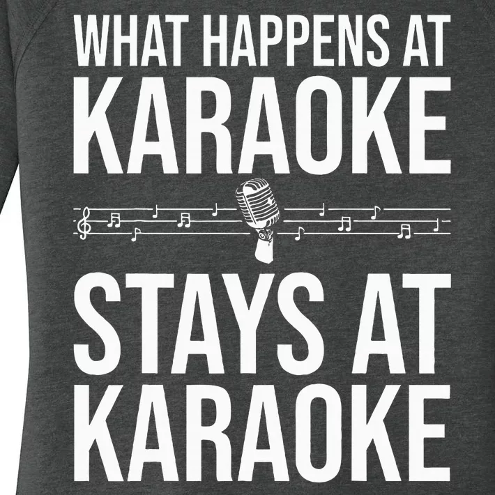 Funny Karaoke Designs For Wo Singers Music Lovers Women's Perfect Tri Tunic Long Sleeve Shirt