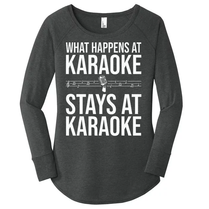 Funny Karaoke Designs For Wo Singers Music Lovers Women's Perfect Tri Tunic Long Sleeve Shirt