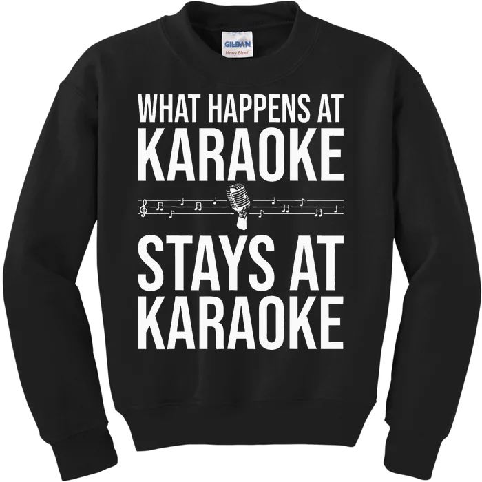 Funny Karaoke Designs For Wo Singers Music Lovers Kids Sweatshirt