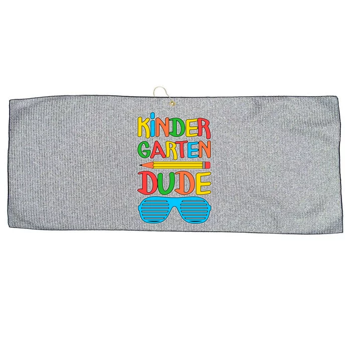 Funny Kindergarten Dude Large Microfiber Waffle Golf Towel