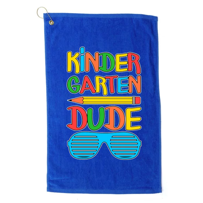 Funny Kindergarten Dude Platinum Collection Golf Towel