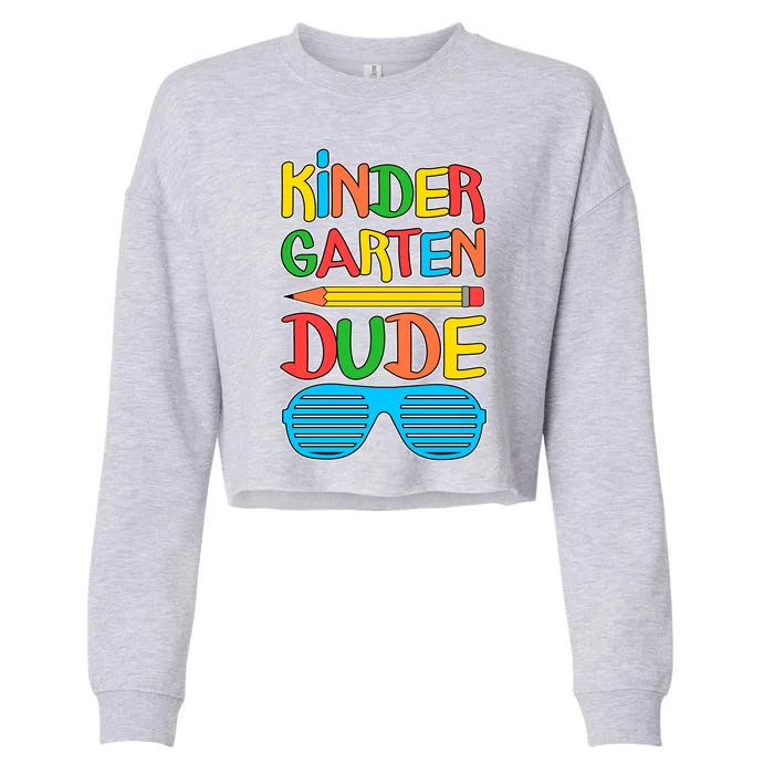 Funny Kindergarten Dude Cropped Pullover Crew