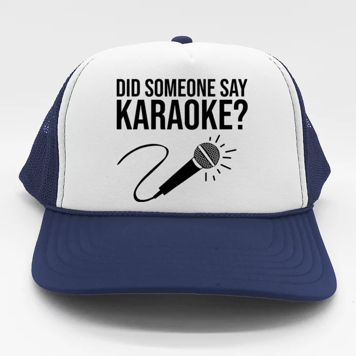 Funny Karaoke Designs For Men Women Singing Music Lovers Trucker Hat