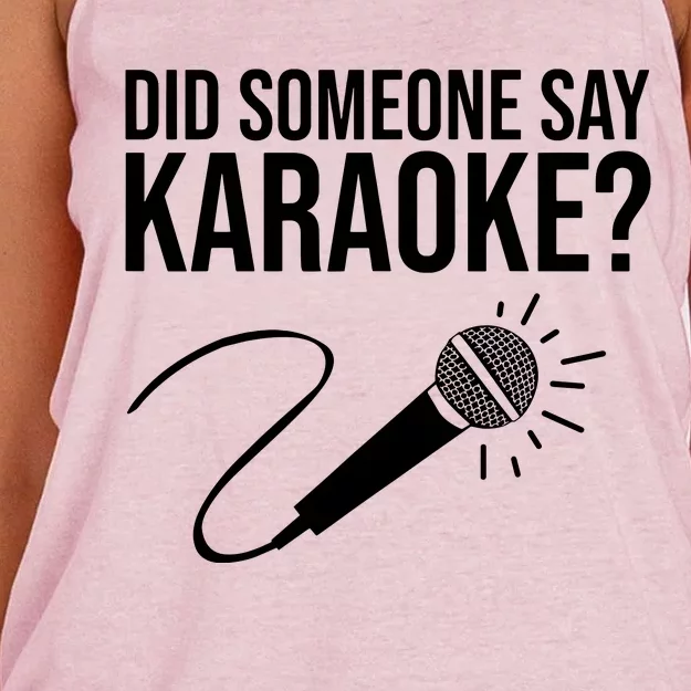 Funny Karaoke Designs For Men Women Singing Music Lovers Women's Knotted Racerback Tank