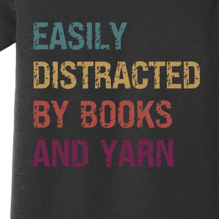 Funny Knitting Easily Distracted By Knitting Books Yarn Baby Bodysuit