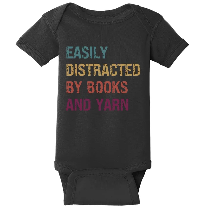 Funny Knitting Easily Distracted By Knitting Books Yarn Baby Bodysuit