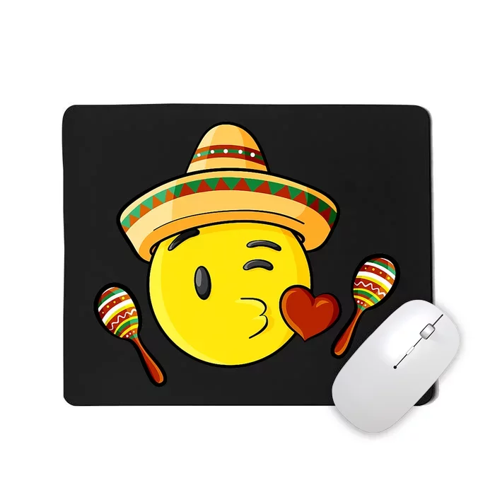 Fiesta Kiss Emoticon Cinco De Mayo Mexican Gift Mousepad