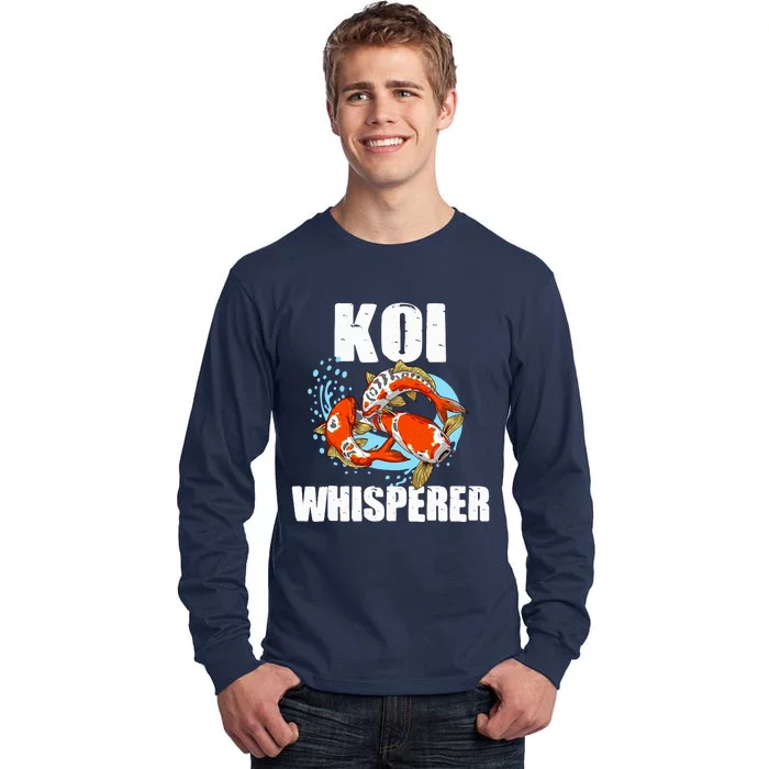 Funny Koi Fish Gift Cool Koi Whisperer Fish Lover Tall Long Sleeve T-Shirt