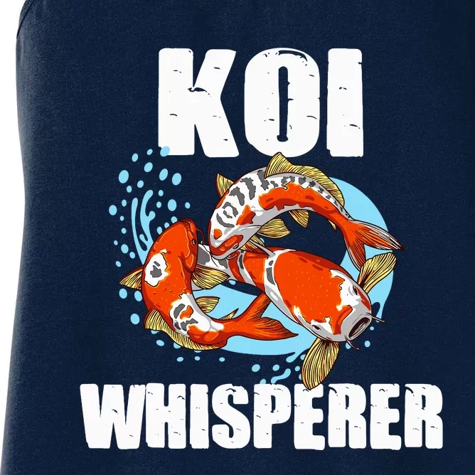 Funny Koi Fish Gift Cool Koi Whisperer Fish Lover Women's Racerback Tank