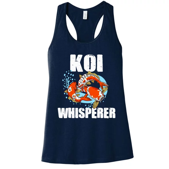 Funny Koi Fish Gift Cool Koi Whisperer Fish Lover Women's Racerback Tank