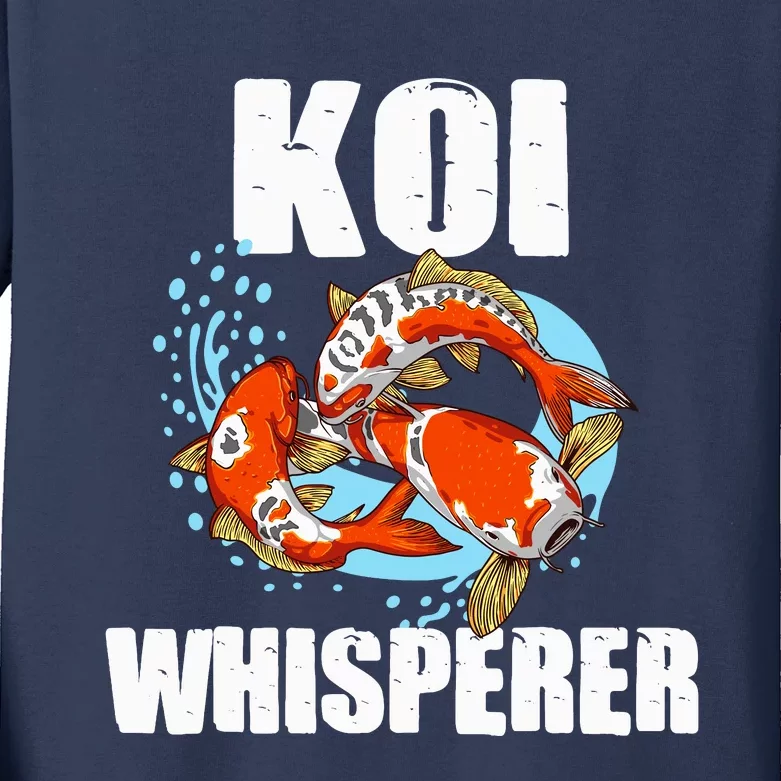 Funny Koi Fish Gift Cool Koi Whisperer Fish Lover Kids Long Sleeve Shirt