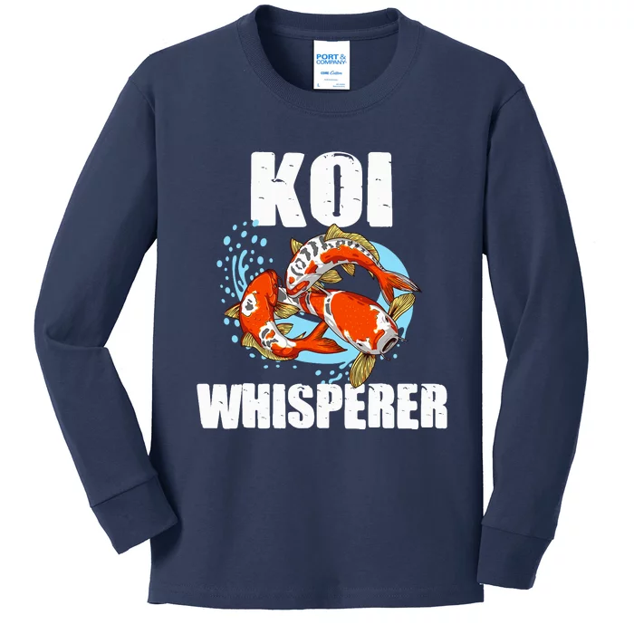 Funny Koi Fish Gift Cool Koi Whisperer Fish Lover Kids Long Sleeve Shirt