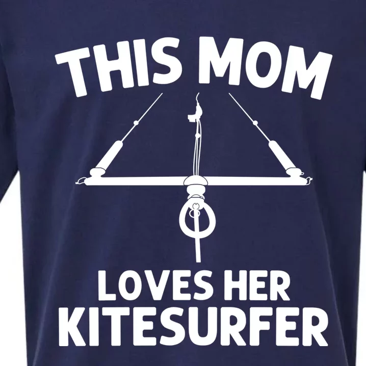 Funny Kitesurfing For Mom Mother Kiteboarding Kite Surfing Gift Sueded Cloud Jersey T-Shirt