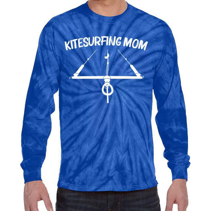 Funny Kitesurfing For Mom Mother Kiteboarding Kite Surfing Gift Tie-Dye Long Sleeve Shirt