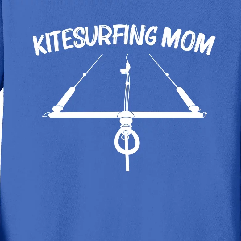 Funny Kitesurfing For Mom Mother Kiteboarding Kite Surfing Gift Kids Long Sleeve Shirt