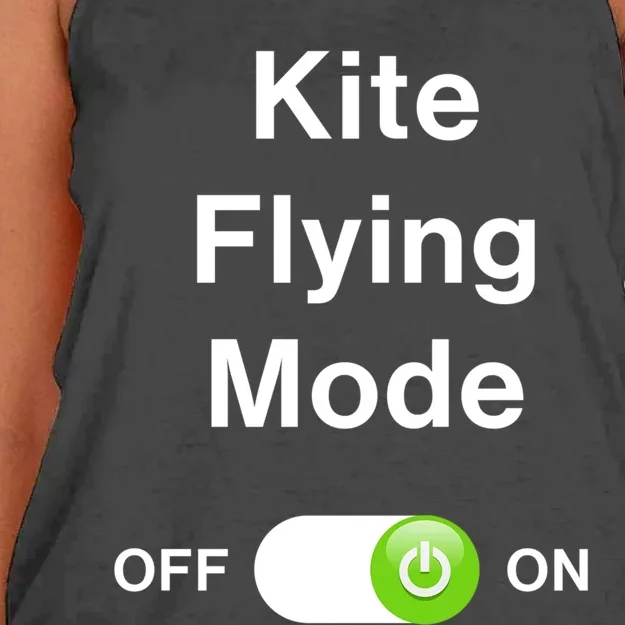 Funny Kite Flying Mode Gift Women's Knotted Racerback Tank