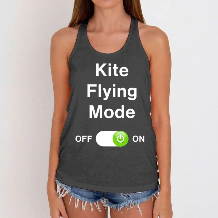 Funny Kite Flying Mode Gift Women's Knotted Racerback Tank