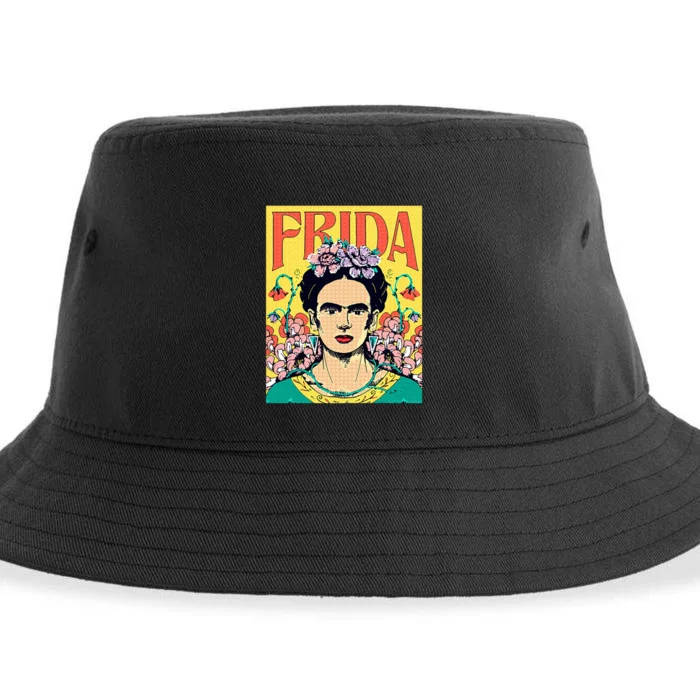 Frida Kahlo Frida Floral Portrait Sustainable Bucket Hat