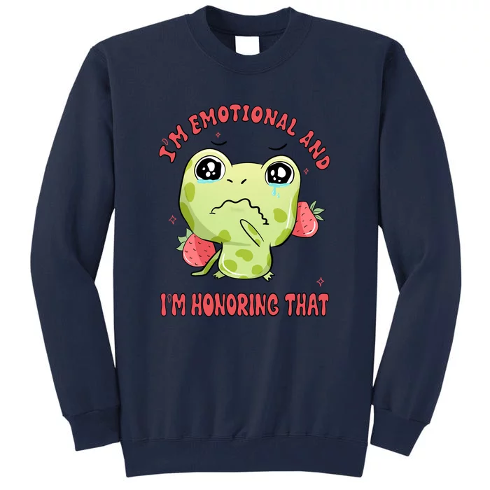 Kawaii Strawberry Frog - Cute Retro Japanese Aesthetic Gift Tall Sweatshirt