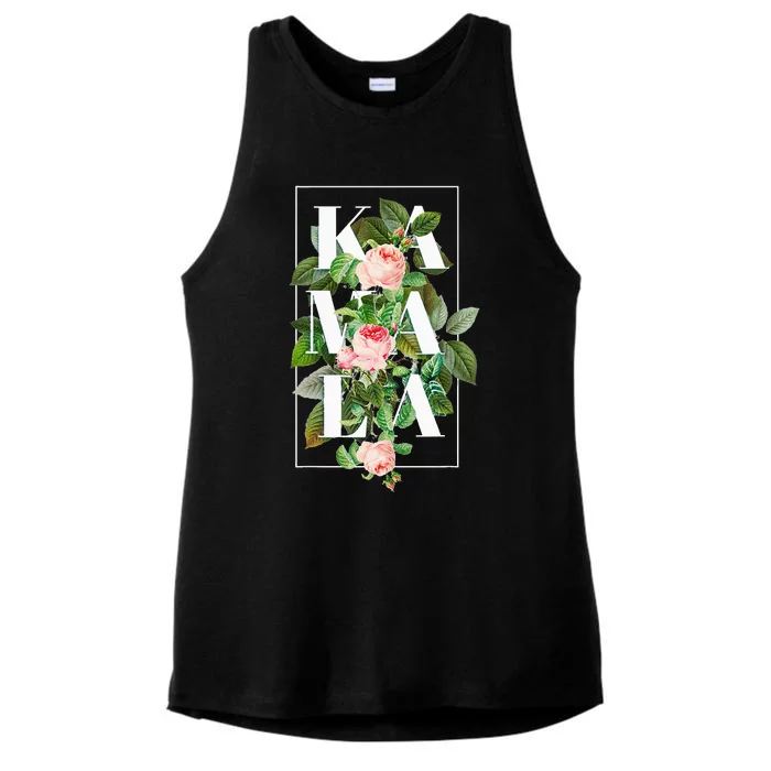 Floral Kamala Ladies Tri-Blend Wicking Tank