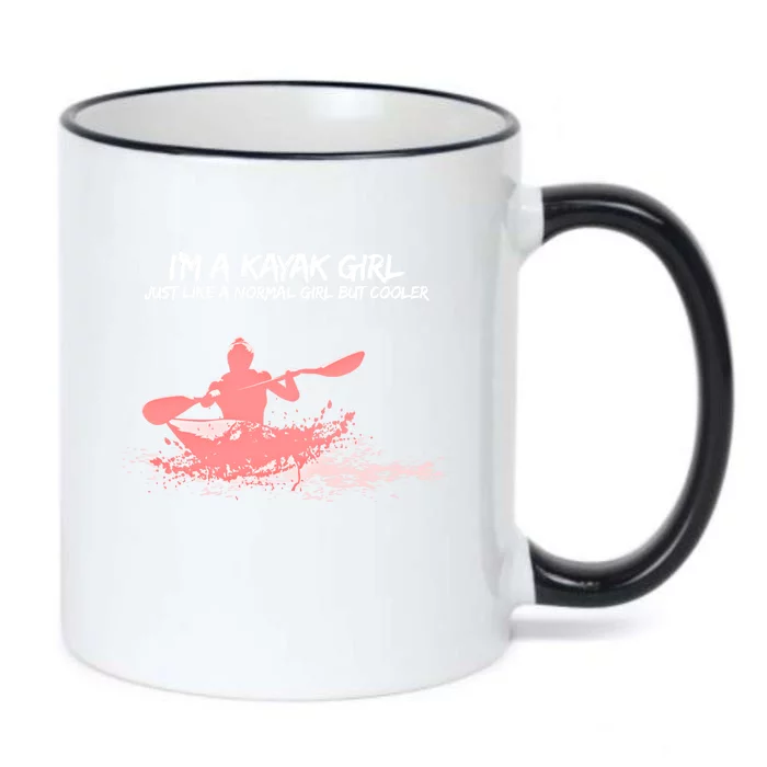 Funny Kayak Gift Just Like Normal But Cooler Black Color Changing Mug