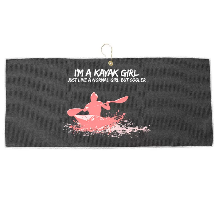 Funny Kayak Gift Just Like Normal But Cooler Large Microfiber Waffle Golf Towel