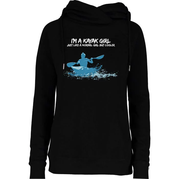 Funny Kayak Gift IM A Cool Kayak Womens Funnel Neck Pullover Hood