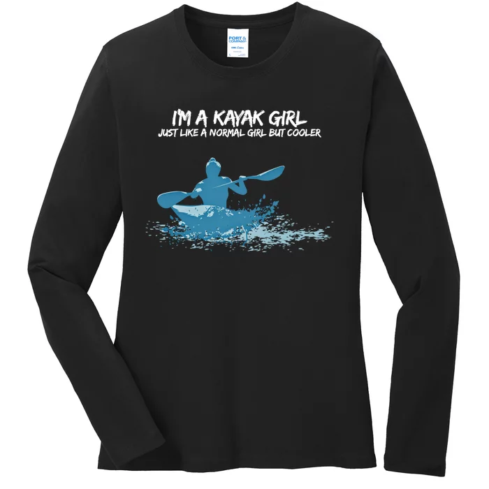 Funny Kayak Gift IM A Cool Kayak Ladies Long Sleeve Shirt