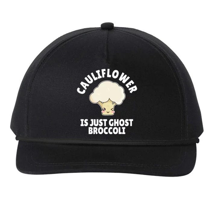 Funny Kawaii Ghost Broccoli And Cauliflower Cute Gift Snapback Five-Panel Rope Hat