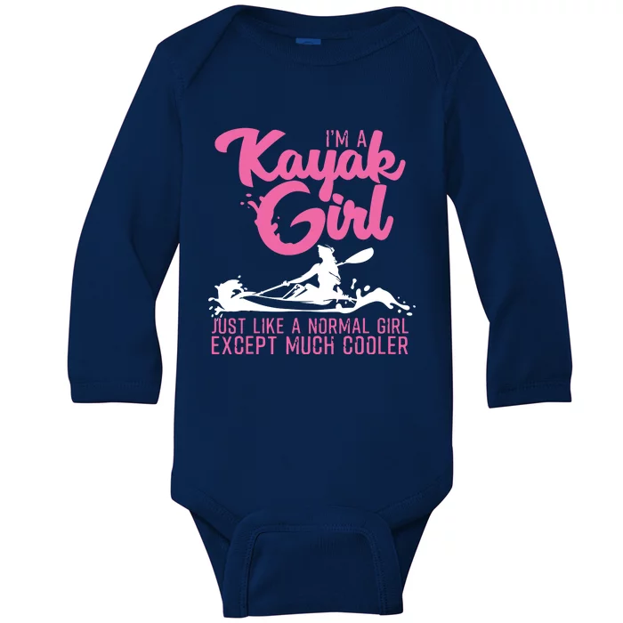 Funny Kayaking Gift For Cool Kayak Paddling Lover Baby Long Sleeve Bodysuit