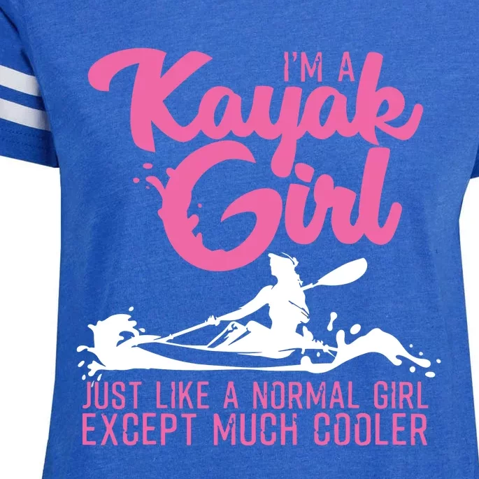 Funny Kayaking Gift For Cool Kayak Paddling Lover Enza Ladies Jersey Football T-Shirt