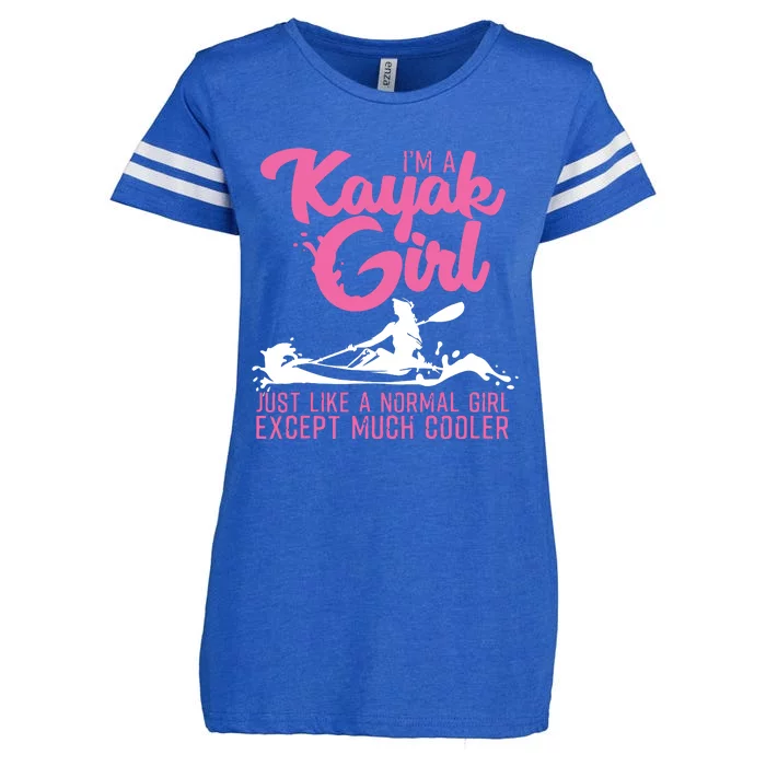 Funny Kayaking Gift For Cool Kayak Paddling Lover Enza Ladies Jersey Football T-Shirt