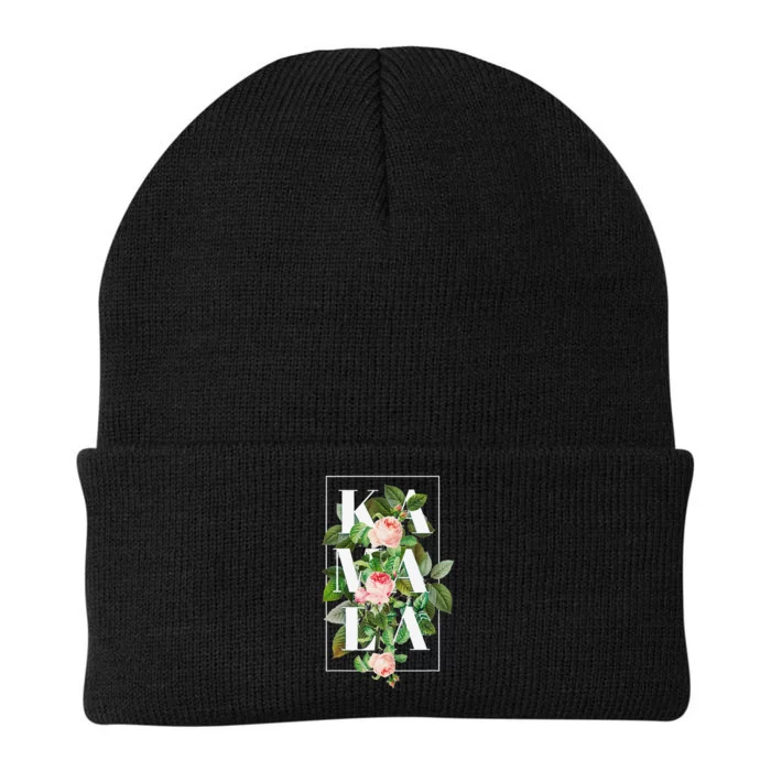 Floral Kamala Gift Knit Cap Winter Beanie