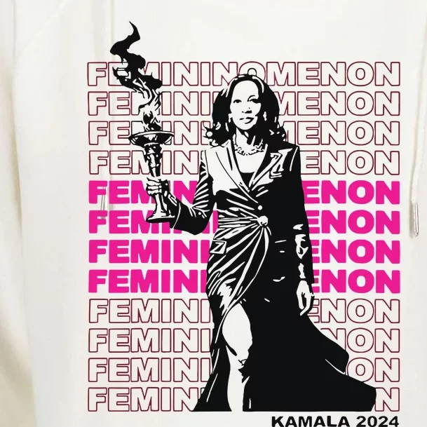 Femininomenon Kamala Harris 2024 Womens Funnel Neck Pullover Hood