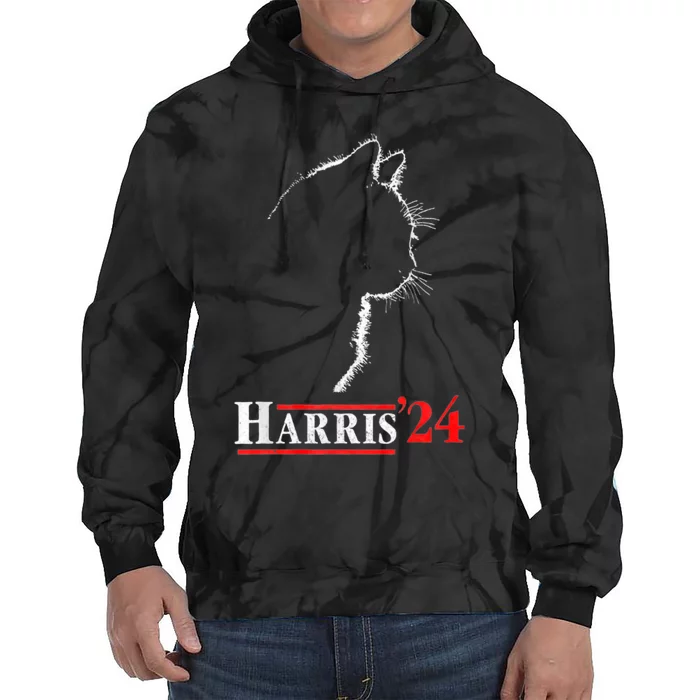 Funny Kamala Harris Cat Ladies Tie Dye Hoodie