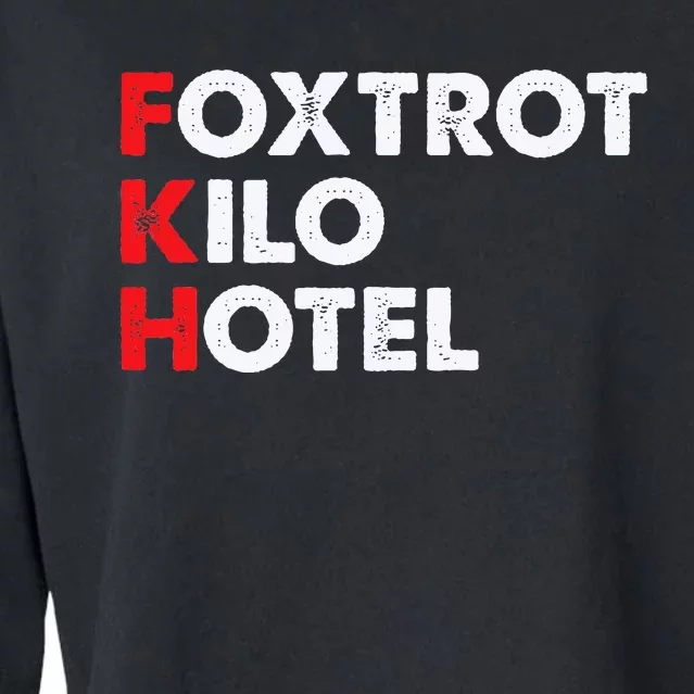 Foxtrot Kilo Hotel Fkh Funny Kamala Cropped Pullover Crew