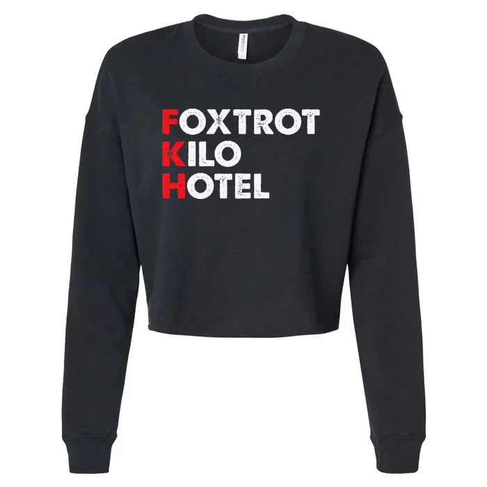 Foxtrot Kilo Hotel Fkh Funny Kamala Cropped Pullover Crew