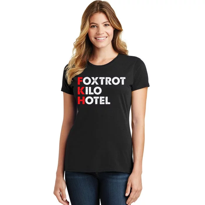 Foxtrot Kilo Hotel Fkh Funny Kamala Women's T-Shirt