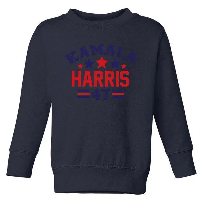 Funny Kamala Harris 47 Toddler Sweatshirt