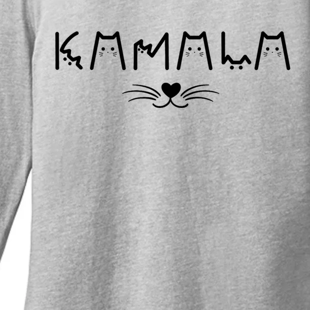 Funny Kamala Harris Cat Ladies And Cat Womens CVC Long Sleeve Shirt